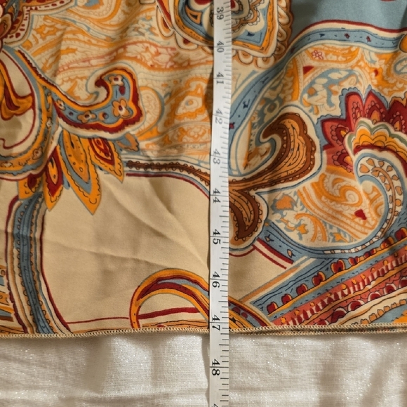 Orange and Brown Pleated Strapless Dress for Casual Resort Wear - Picture 10 of 10